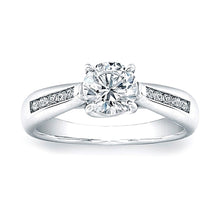 Vatche Channel-Set X Prong Tapered Diamond Engagement Ring