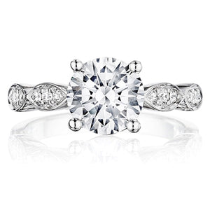 Henri Daussi Pave Diamond Engagement Ring