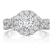 Henri Daussi Pave Twist Diamond Engagement Ring
