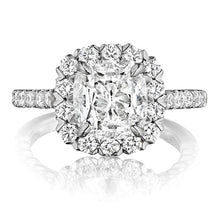 Henri Daussi Halo Diamond Engagement Ring