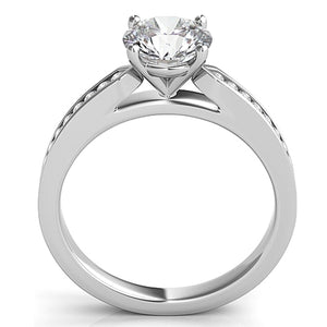 Round Brilliant Petite Channel-Set Diamond Engagement Ring