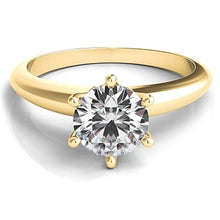 Six Prong Diamond Solitaire Engagement Ring