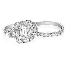 Henri Daussi Three Stone Diamond Engagement Ring