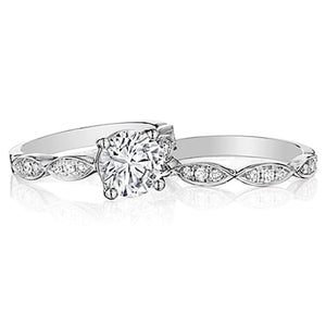 Henri Daussi Pave Diamond Engagement Ring