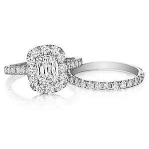 Henri Daussi Pave Diamond Engagement Ring