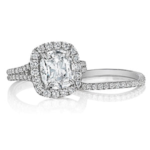 Henri Daussi Split Shank  Diamond Engagement Ring