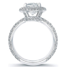 Thin Micro-pave Halo Diamond Engagement Ring