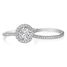 Henri Daussi Pave Halo Diamond Engagement Ring