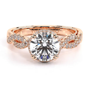 Verragio Twisted Shank Halo Diamond Engagement Ring