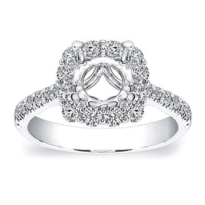 Coast Diamond Cushion Halo Diamond Engagement Ring