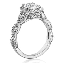 Henri Daussi Twist Shank Diamond Engagement Ring