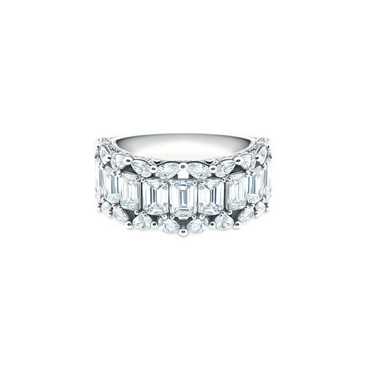HT2695712 Tacori Emerald Cut & Pear Shape Diamond Wedding Band