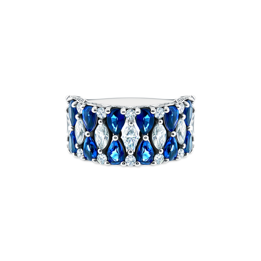 HT2693W65 Tacori Marquise & Pear Shape Diamond Geometric Wedding Band