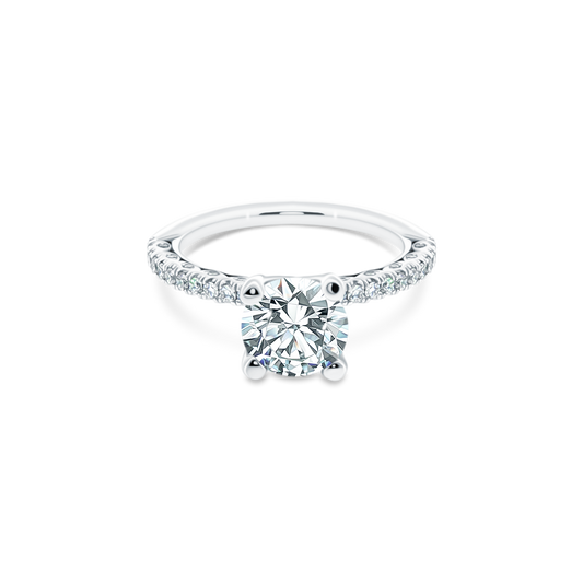Tacori Round Solitaire Diamond Pave Engagement Ring — photo 1 of 3