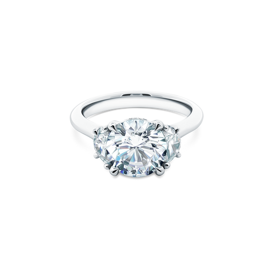 Tacori Three Stone Half Moon Diamond Engagement Ring — photo 1 of 3