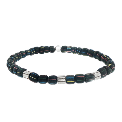 Tateossian Brushed Java Bead Bracelet With Sterling Silver — photo 1 of 1