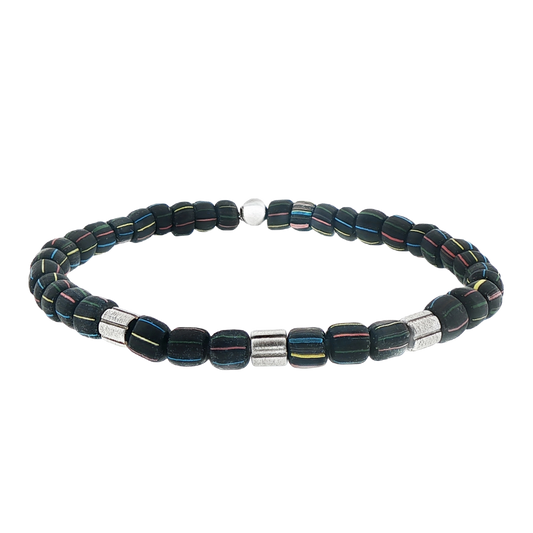 Tateossian Brushed Java Bead Bracelet With Sterling Silver — photo 1 of 1