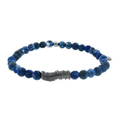 Tateossian Classis Disc Bracelet With Sodalite and Black Rhodium Plated Silver — photo 1 of 1