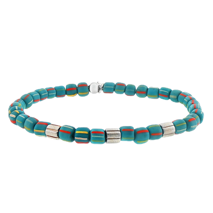 Tateossian Java Glass Bead Bracelet With Sterling Silver — photo 1 of 1