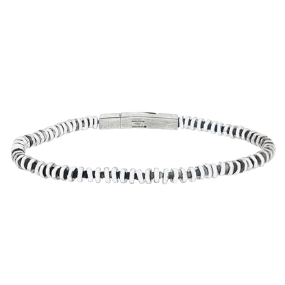 Tateossian Pure Thread Bracelet With Black Macramé In Sterling Silver — photo 1 of 1