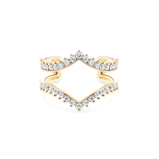 VNG-2041W Verragio Diamond Chevron Wrap Guard Ring