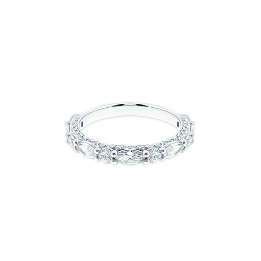 ENG-0490W Verragio Marquise & Round Diamond Eternity Band