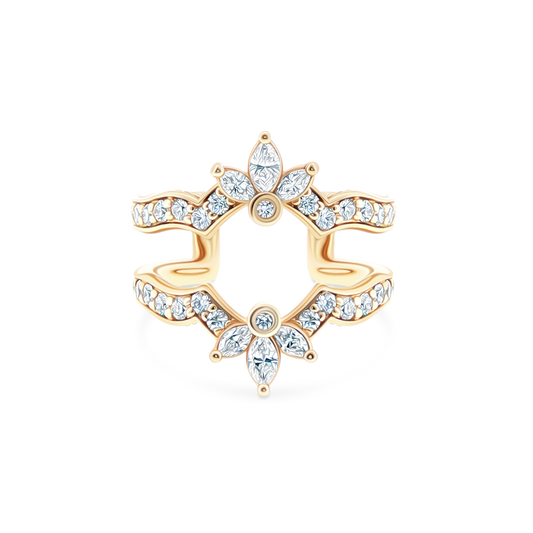 VNG-2032W Verragio Marquise & Round Diamond Wrap Guard Ring