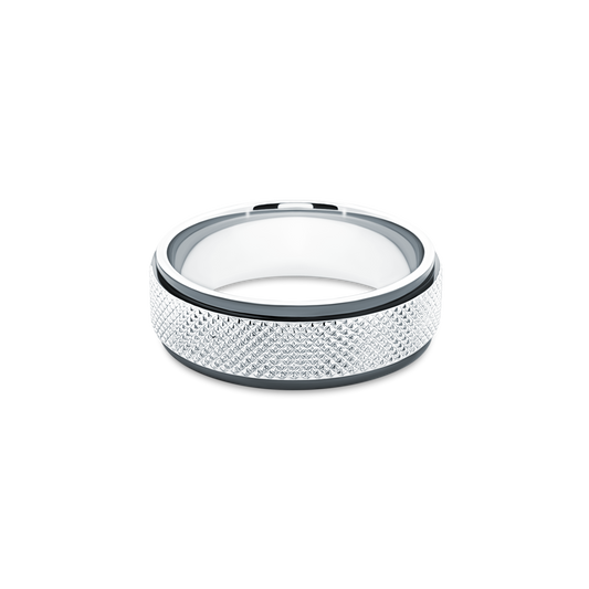 Verragio VWS-216-7 men's wedding band in 14K white gold