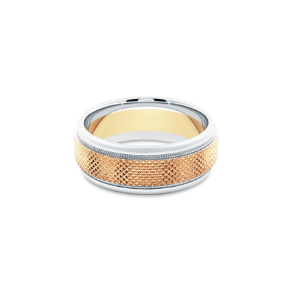 Verragio VWS-215-8WYW men's wedding band in two-tone yellow and white gold