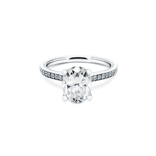 Verragio Oval Diamond Channel Set Engagement Ring — photo 1 of 3