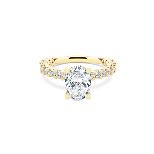 Verragio Oval Diamond Shared Prong Engagement Ring — photo 1 of 3