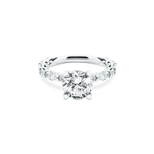 Verragio Round Diamond Shared Prong Engagement Ring — photo 1 of 3