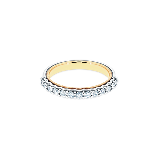 V-901W-TT Verragio Round Diamond Two-Tone Eternity Band