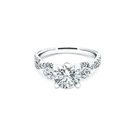 Verragio Three Stone Diamond Engagement Ring — photo 1 of 3