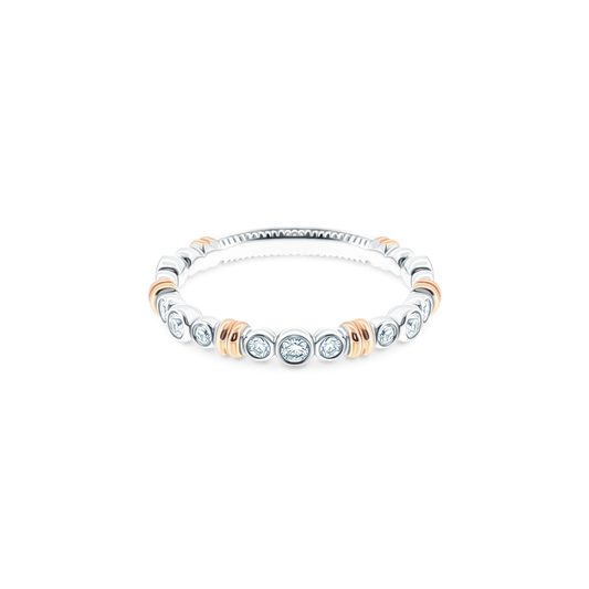 V-972W Verragio Two-Tone Diamond Wedding Band