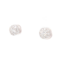 These cluster earrings have diamonds totaling 0.37ct