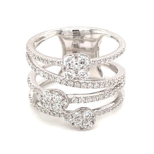 This beautiful statement ring features pave set and round cut diamo...