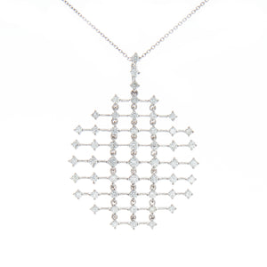 This mesh style necklace features diamonds totaling 1.53cts on 18k ...