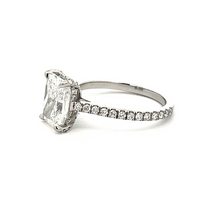 2.87ct Radiant Cut Platinum White Gold Engagement Ring