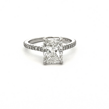 2.87ct Radiant Cut Platinum White Gold Engagement Ring