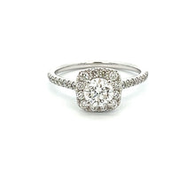 3/4ct Brilliant Cut 14k White Gold Halo Engagement Ring