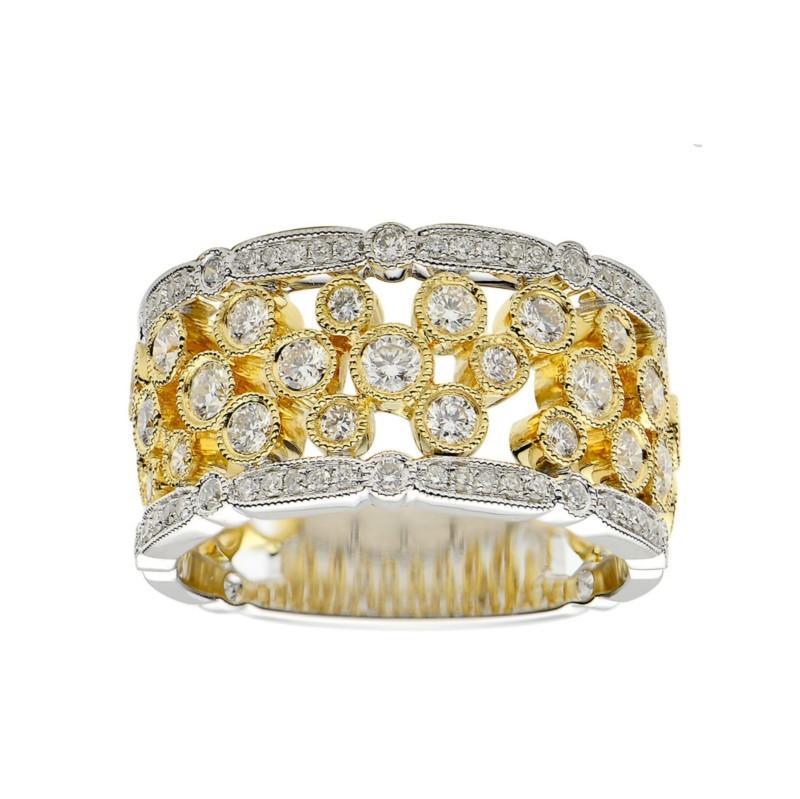 18k White/Yellow Gold Diamond Ring