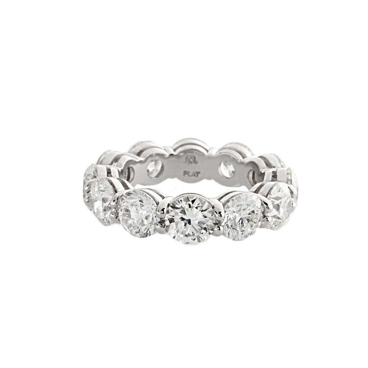 This diamond eternity band features G-H/SI round brilliant cut diam...