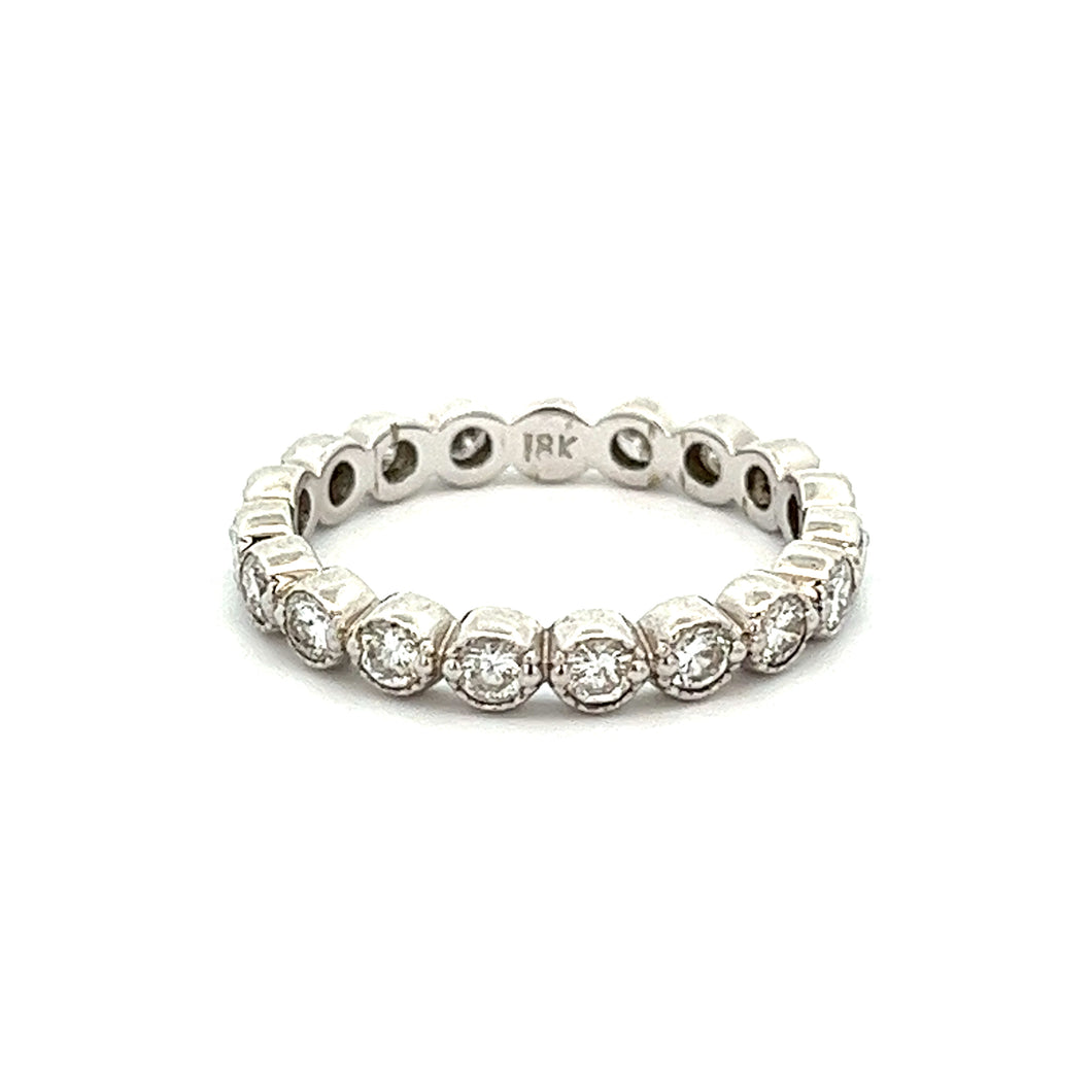 18K White Gold Diamond Eternity Band