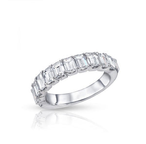 18k White Gold Baguette Diamond Band