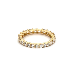 Half Round - Half Baguette Diamond Eternity Band