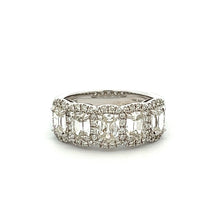 Henri Daussi 5 Stone Cushion Cut Diamond Band