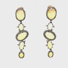 8.87ct Diamond & Opal Drop Earrings
