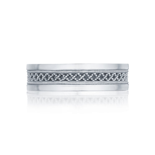 Gents 6mm Milgrain Wedding Band-119-6