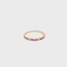 14k Rose Gold Rainbow Ring